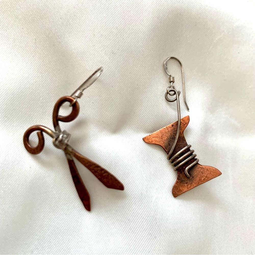 Artsy sewing earrings
